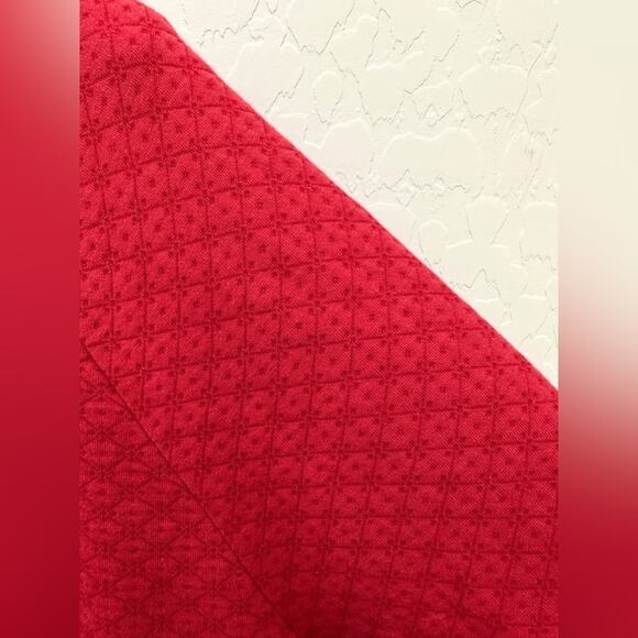 J.JILL | Tall Red Quilted Textured Cotton Pullover Sweatshirt | Size Large - Picture 4 of 8
